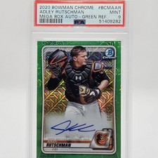 2020 Bowman Chrome - Mega Auto Adley Rutschman #BCMA-AR Green Ref /99 (AU, RC)