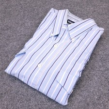 VTG Wrangler Cowboy Cut Western Shirt 16.5 35 XL Long Tails Blue USA 80s 90s