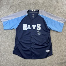 Dynasty MLB Tampa Bay Rays Baseball Jersey Mens 2XL Navy Blue 84402