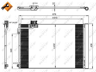 NRF 350214 Kondensator, Klimaanlage for MERCEDES-BENZ