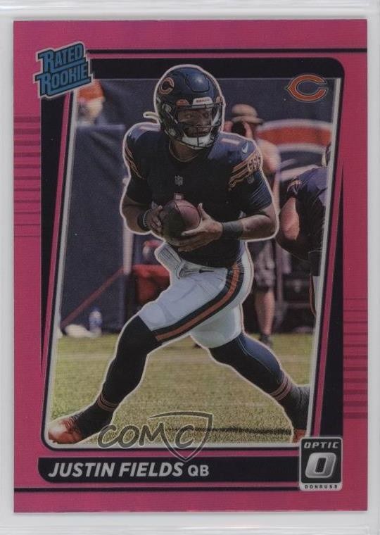 2021 Panini Donruss Optic Rated Rookie Pink Prizm Justin Fields #204 RC