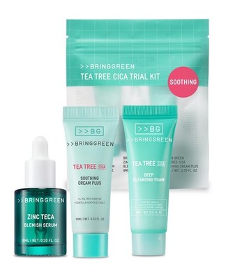 TEA TREE CICA TRIAL KIT | Travel Size Korean Skin Care Set for Acne-Prone, Se...