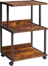 Printer Stand with Storage Shelf,3 Tier Printer Table with Wheels,Printer Cart f