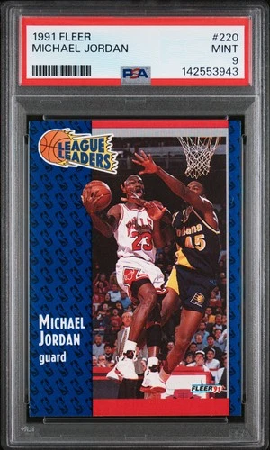 1991 FLEER #220 MICHAEL JORDAN PSA 9
