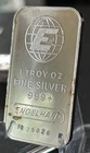 ENGELHARD .999 FINE SILVER LOGO ART BAR - SERIAL #FR 25026 - ONE TROY OUNCE