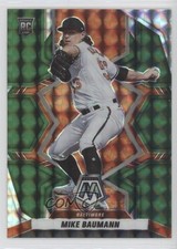 2022 Panini Mosaic Rookies Green Mosaic Prizm Mike Baumann #207 0yk6