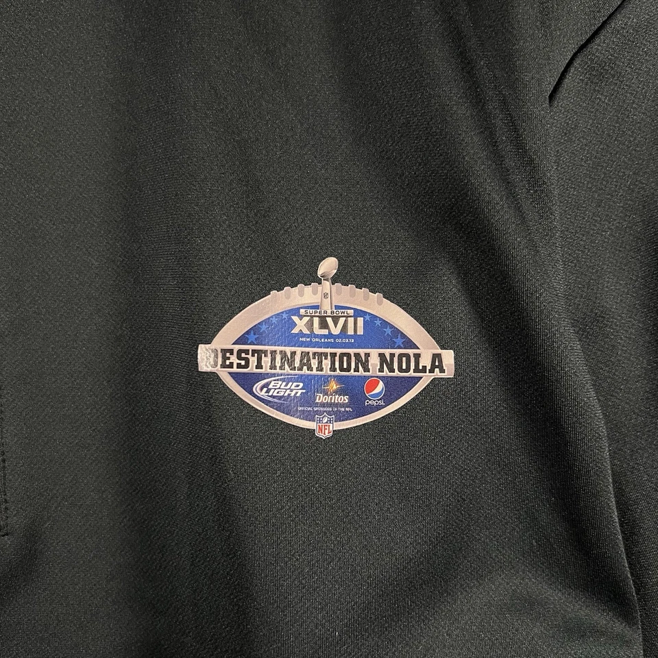 Jaqueta Nike Golf masculina Super Bowl XLVII NFL Baltimore Ravens zíper quarto (XL) - Imagem 3 de 4