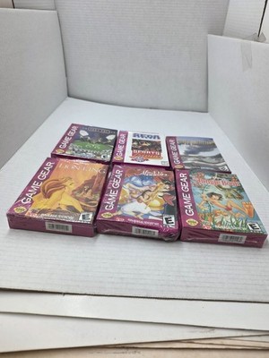6 NEW Sega Game Gear Games  Aladdin,Jungle Book,Lion King,Battletank,Ceasars #A2