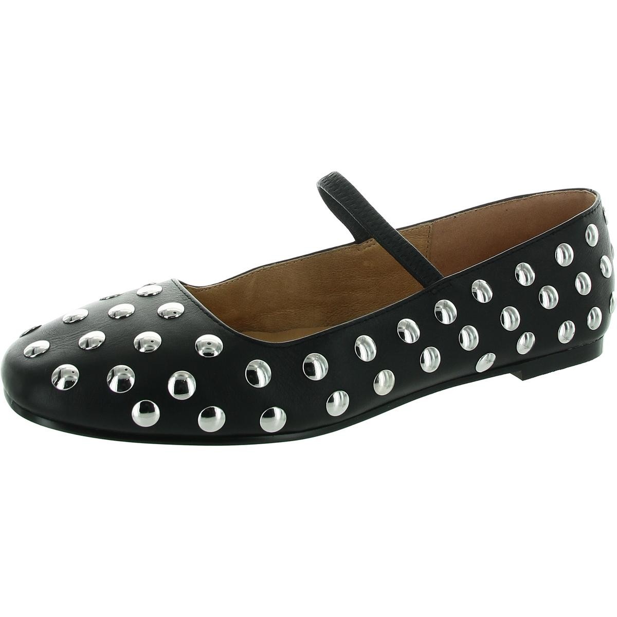 Женские черные кожаные туфли Mary Janes на плоской подошве Madewell 9 Medium BM BHFO 3788 16190₽