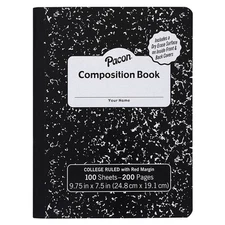 Pacon Marble Hard Cover Wide Rule Composition Book (pmmk37101de)