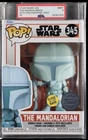 Mandalorian Star Wars 345 Glow in the Dark Funko Pop! Exclusive PSA 9 MINT