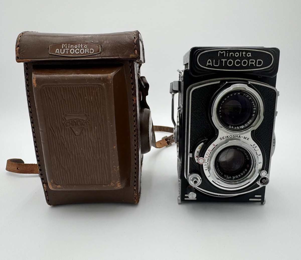 Vintage MINOLTA AUTOCORD TLR CHIYOKO Film Camera ROKKOR 75mm Vintage MINOLTA AUTOCORD TLR CHIYOKO Film Camera ROKKOR 75mm