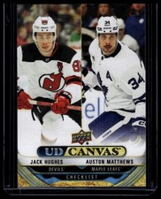 2024-25 Upper Deck #C210 Jack Hughes / Auston Matthews UD Canvas
