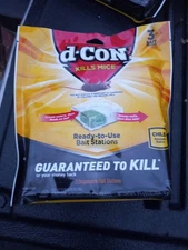 4 Packs d-Con Ready-to-Use Disposable Bait Station Kills House Mice, 3 Count