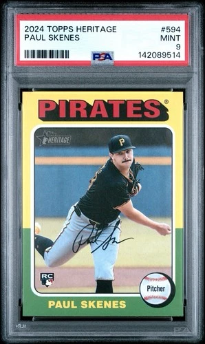 2024 Topps Heritage High Number Paul Skenes #594 PSA 9