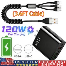 120W Fast Charging USB Type C Wall Charger For Motorola Moto G Stylus 2024/2023