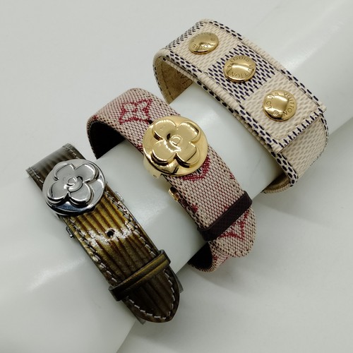Juego de 3 brazaletes Louis Vuitton blanco Damier azul 1564763 - Imagen 8 de 11