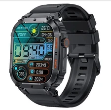 Military Smart Watch For Men(Answer /Make Call)Rugged Heart Rate Fitness Tracker