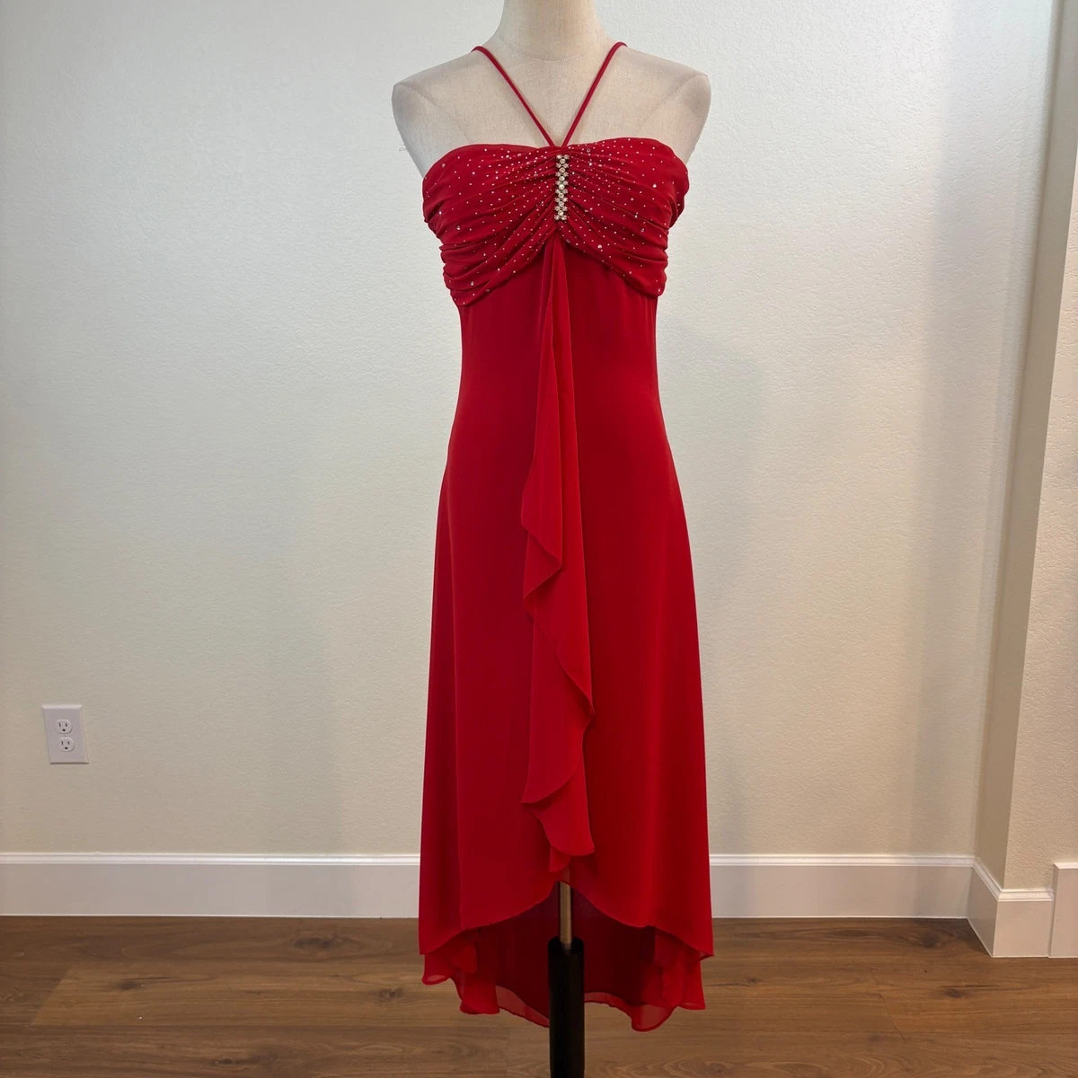 Red Formal 1990s Vintage Dresses for Women for sale