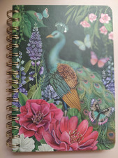 Lang  Exotic Peacock Wild Garden Spiral Journal  240 Lined Pgs. Florals NEW