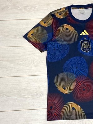 ウェア Spain National Team Jersey Adidas Spain 2022 World Cup Pre-Match Jersey Training Shirt HF1421