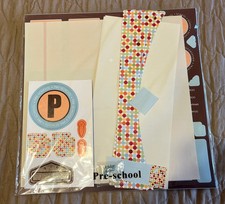 Scrapbooking Kit For Preschool Year - Papers, Stickers, Cardboard Punch-outs