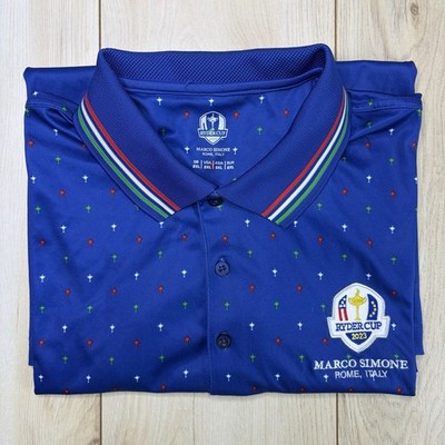RYDER CUP MARCO SIMONE 2023 Golf Polo Shirt Mens 2XL Rome, Italy Performance