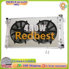 4 Row Radiator Shroud Fan For 1994-2001 Dodge Ram 1500 2500 3500 3.9L 5.2 5.9L