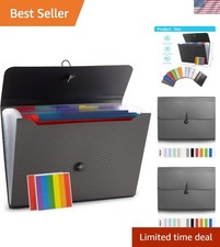 Expanding File Folder, File Organizer,13 Pockets, Grey, File Organizer Accord...