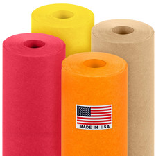 Paclord 18 X 1200 100 Ft Thanksgiving Day Kraft Paper Rolls Set 45 Lbs - Brown