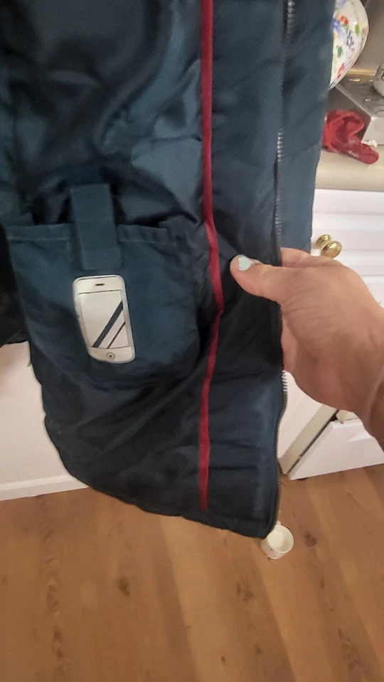 Susan Graver Regular Water Resistant Quilted Coat with Hood Greenish Blue - Image 4 of 4