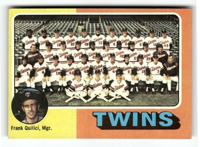 1975 Topps #443 Minnesota Twins / Frank Quilici TC, MGR, CL Minnesota Twins