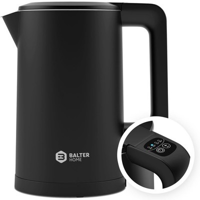 BALTER WK-04 Touch Wasserkocher 1,7L Temperaturwahl 40-100°C Edelstahl 2200W
