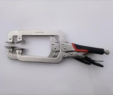 15" Locking C-Clamp with Larger Swivel Pads, XD-C15-003, 2 PCS Silver