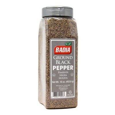Badia Ground Black Pepper, 16 oz   Pure, Bold  Aromatic Spice for Cooking, Gr...