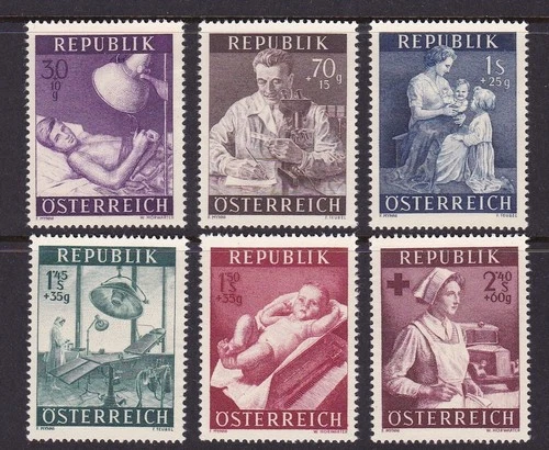 AUSTRIA #B288-B293 MNG SURTAX FOR SOCIAL WELFFARE