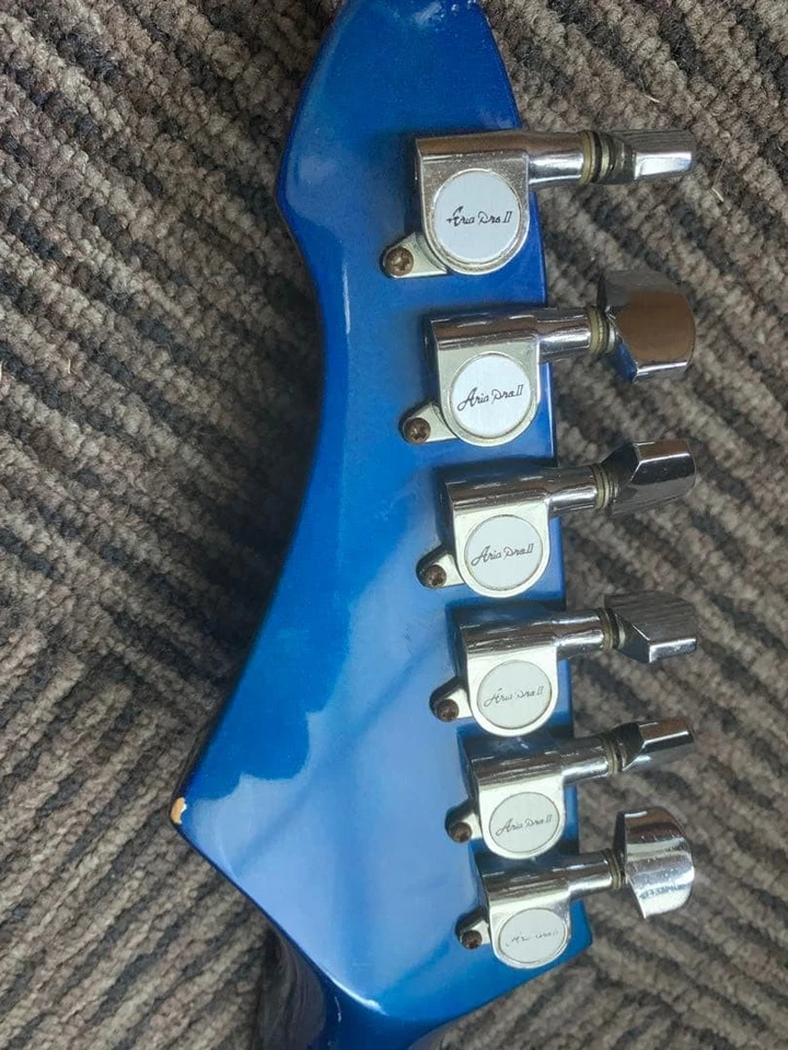 Aria Pro II The Warrior JR Metallic Blue Electric Guitar Shipping From Japan - Image 4 of 4