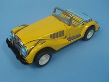 Tin car toy friction car MG car yellow From Japan