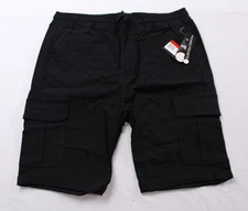 Galaxy by Harvic Men's 4-Way Stretch Cargo Pocket Shorts CN6 Black Large NWT
