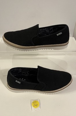 Bobs From Skechers Memory Foam Espradille Black Slip On Shoes Women's 6.5 M