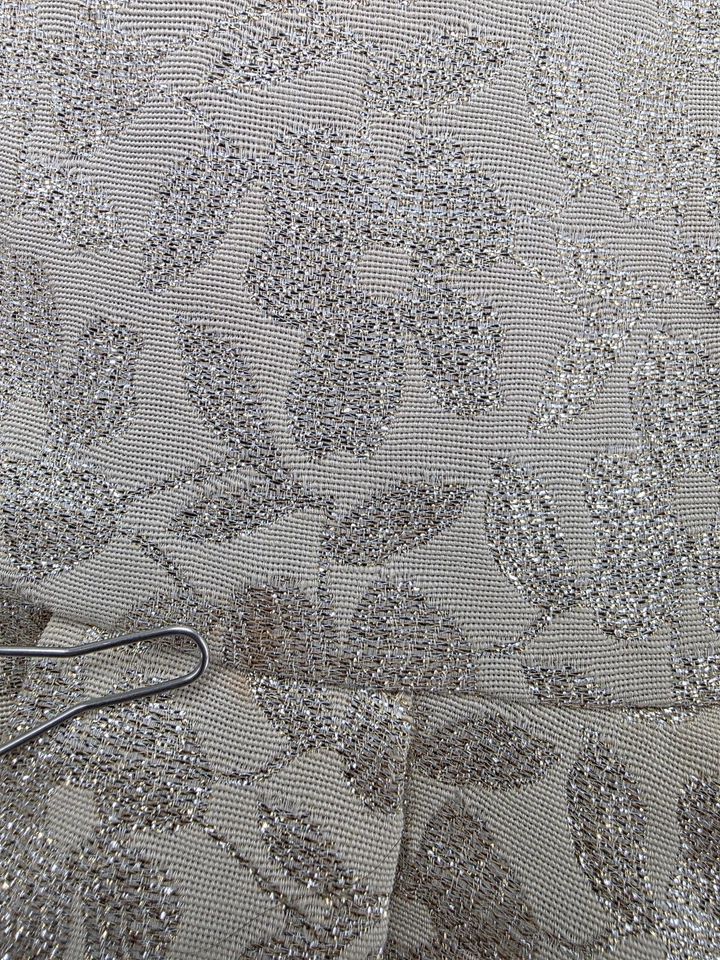 Vestido Lauren Conrad Mujer 14 Dorado Metálico Jacquard Ajuste Acampanado Sin Mangas Fiesta Foto 3 de 4