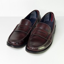 Tommy Hilfiger Mocassini Uomo EU 41 Burgundy Pelle Originali Casual Eleganti