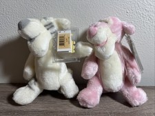 Tigger Plush Disney Set Of 2 Sparkle White And Pink Ones Very Rare UK