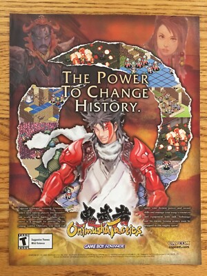 Onimusha Tactics GBA Nintendo Gameboy Advance 2003 Vintage Poster Ad Print Art