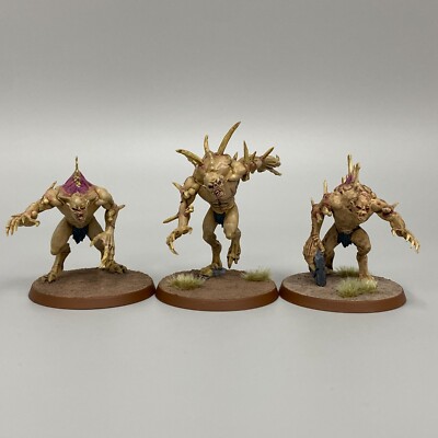 3 CRYPT HORRORS FLESH EATER COURTS WARHAMMER AGE OF SIGMAR AOS UNDEAD PAINTED