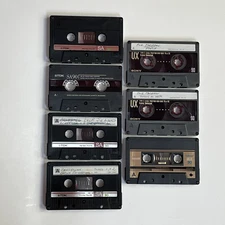 7 Used Type II High Bias 90 Minute Cassette Tapes TDK SA90 Sony UX Maxell XL II