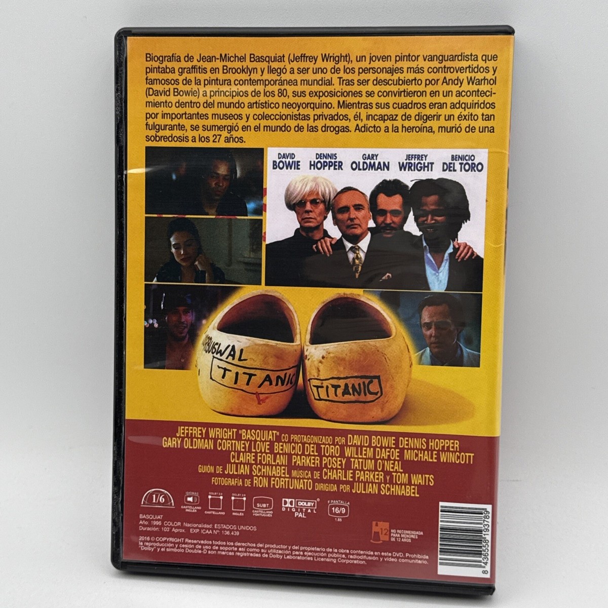 Basquiat 1996 DVD Julian Schnabel Benicio Del Toro David Bowie