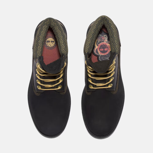 Timberland Heritage TB0A28MBEQ4 Stivali Uomo Pelle Nero 6 Pollici Stringati Impermeabili - Foto 13 di 88