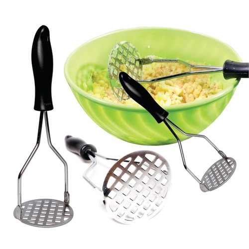 Potato Masher with Plastic Handle for Kitchen, Food, Meat, Fruits and Veggies - Picture 3 of 6
