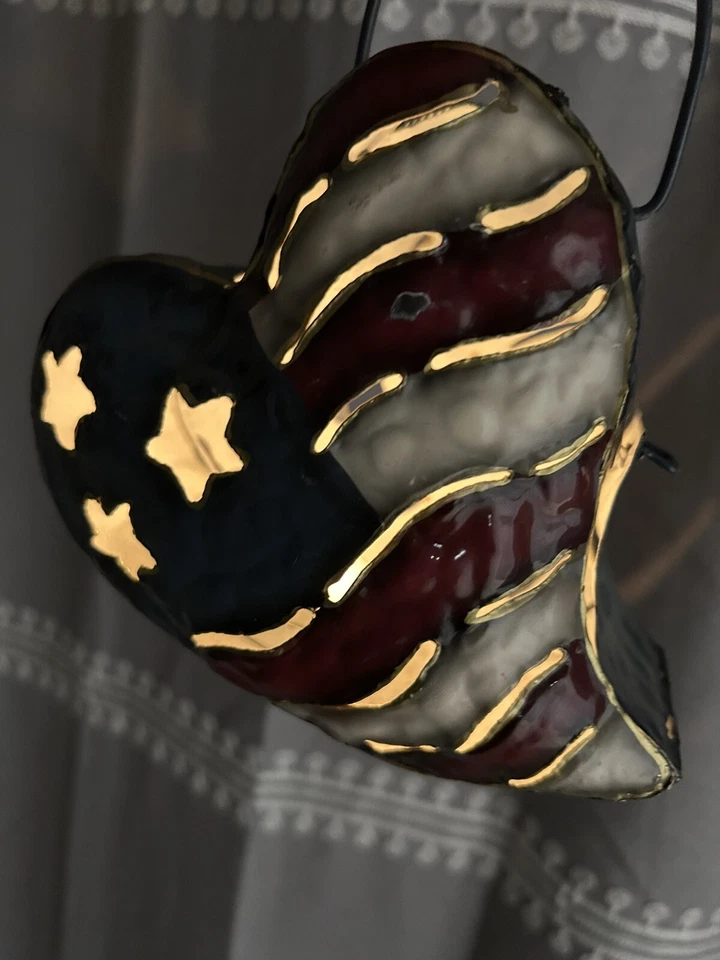 Metal Hanging Tea Light Flag Heart - Image 3 of 4